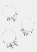 Load image into Gallery viewer, &quot;Best Friends&quot; Heart Charm Bangle Bracelet
