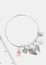 Load image into Gallery viewer, &quot;Best Friends&quot; Heart Charm Bangle Bracelet
