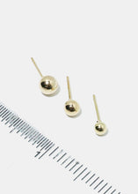 Load image into Gallery viewer, 15-Pair Gold Ball Stud Earrings
