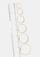 Load image into Gallery viewer, 6-Pair Flat Hoop Earrings
