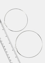 Load image into Gallery viewer, 4-Pair Silver Metal Hoop Earrings
