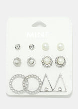 Load image into Gallery viewer, 6-Pair Circle &amp; Triangle Earring Set
