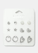Load image into Gallery viewer, 6-Pair Heart Earring Set

