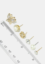 Load image into Gallery viewer, 6-Pair Rhinestone Studded Butterfly Earrings
