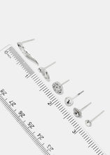 Load image into Gallery viewer, 6-Pair Rhinestone &amp; Metal Earring Set
