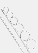 Load image into Gallery viewer, 6-Pair Silver Hoop Earrings
