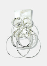 Load image into Gallery viewer, 4-Pair Multi Size Hoop Earrings
