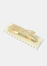Load image into Gallery viewer, 2-Piece Pearl Hair Clip &amp; Hoop Earrings Set
