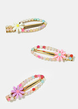 Load image into Gallery viewer, 3-Piece Colorful Flower Hair Pins
