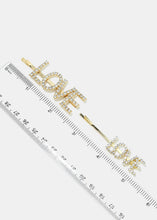 Load image into Gallery viewer, 2-Piece Rhinestone "LOVE" Hair Pins
