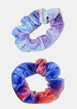Load image into Gallery viewer, 2-Piece Rainbow Velvet Scrunchies
