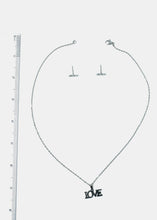 Load image into Gallery viewer, &quot;LOVE&quot; Necklace and Earrings Set
